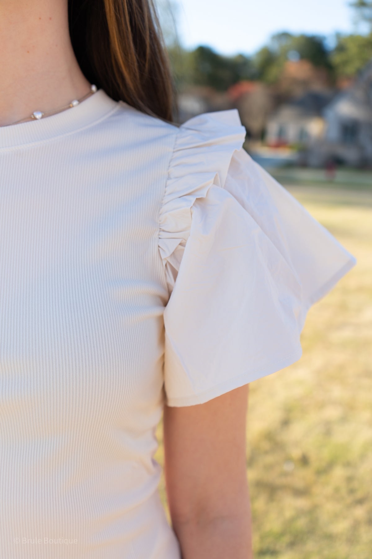 ruffle short sleeve top