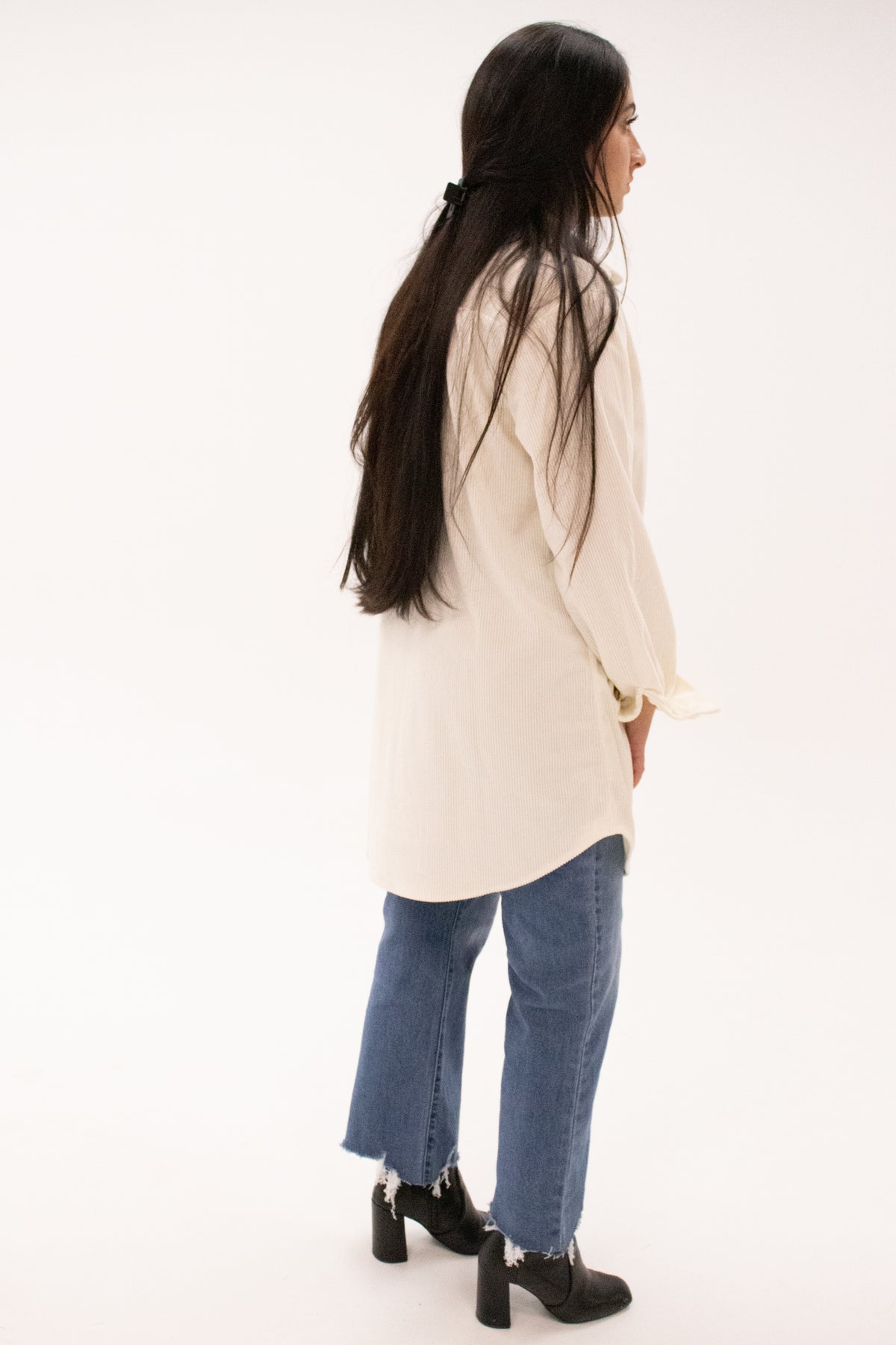 Brulé Chunky Corduroy Button Front Tunic