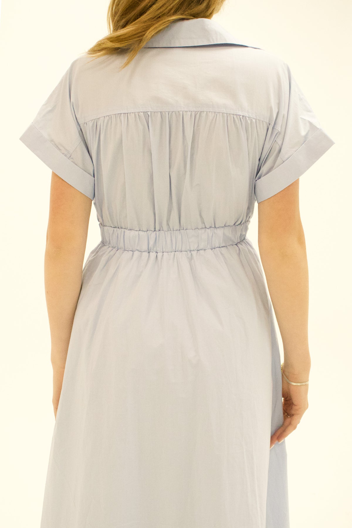 Brulé Collared Tie Midi Dress